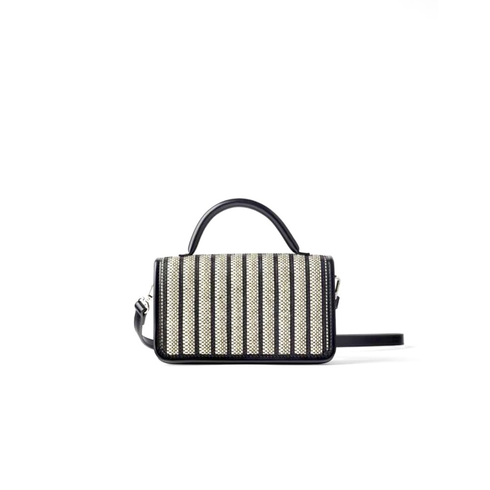 ZARA CROSSBODY STRIPPED BAG NEW WITH TAGS .